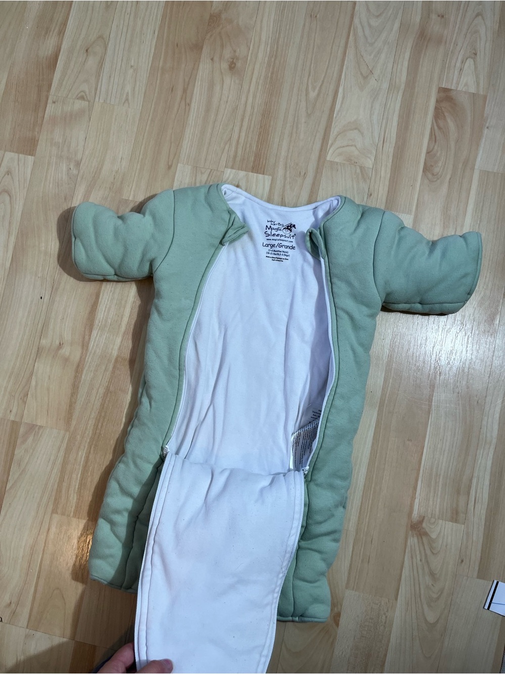 Baby Merlin's Magic Sleepsuit Light Green Suit Infant Sleeping Bag Sleepwear 3-6 - Picture 3 of 3